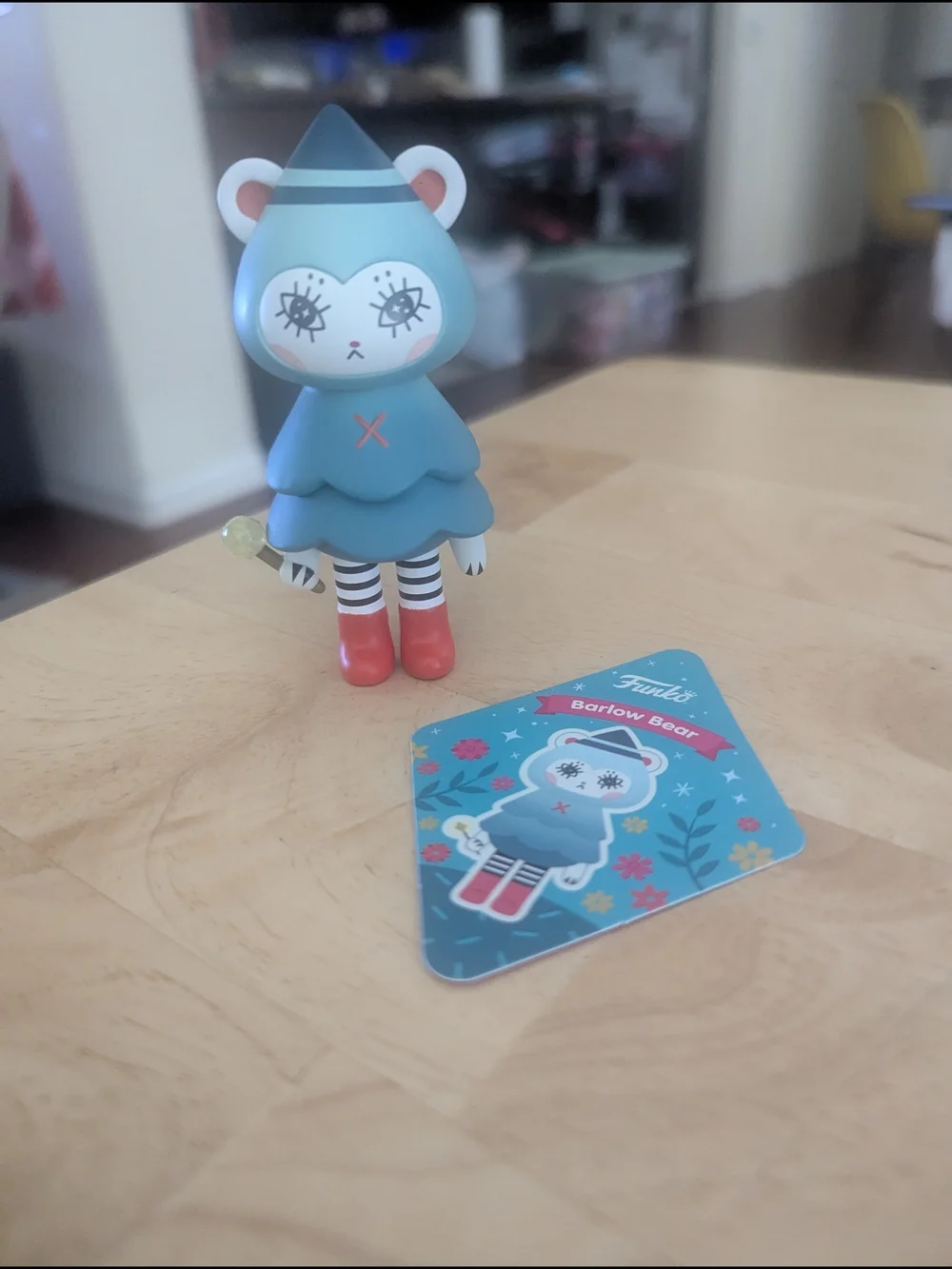 Funko Wonder Club x Andrea Kang Barlow Bear Vinyl Figure – Teal with Red Boots